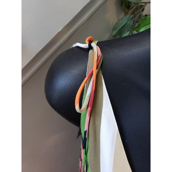 Gianni Bini Knee Length Dress Womens Size 2 Multicolor Striped V-Neck Sleeveless - Picture 11 of 12